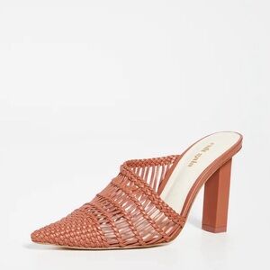 Cult Gaia Raya‎ Woven Mules Spice Brown Heels Size 37